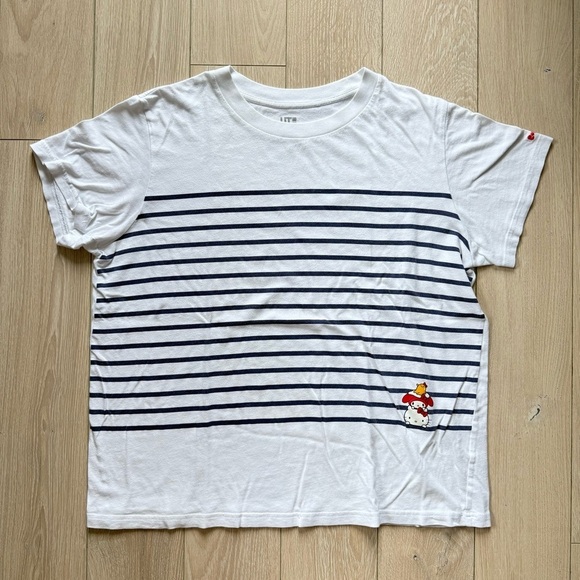 Uniqlo Tops - Uniqlo x Sanrio Hello Kitty My Melody Gudetama Striped T Shirt in White Size L